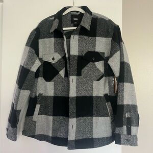Vans Men's Checkered Black and Gray Jacket